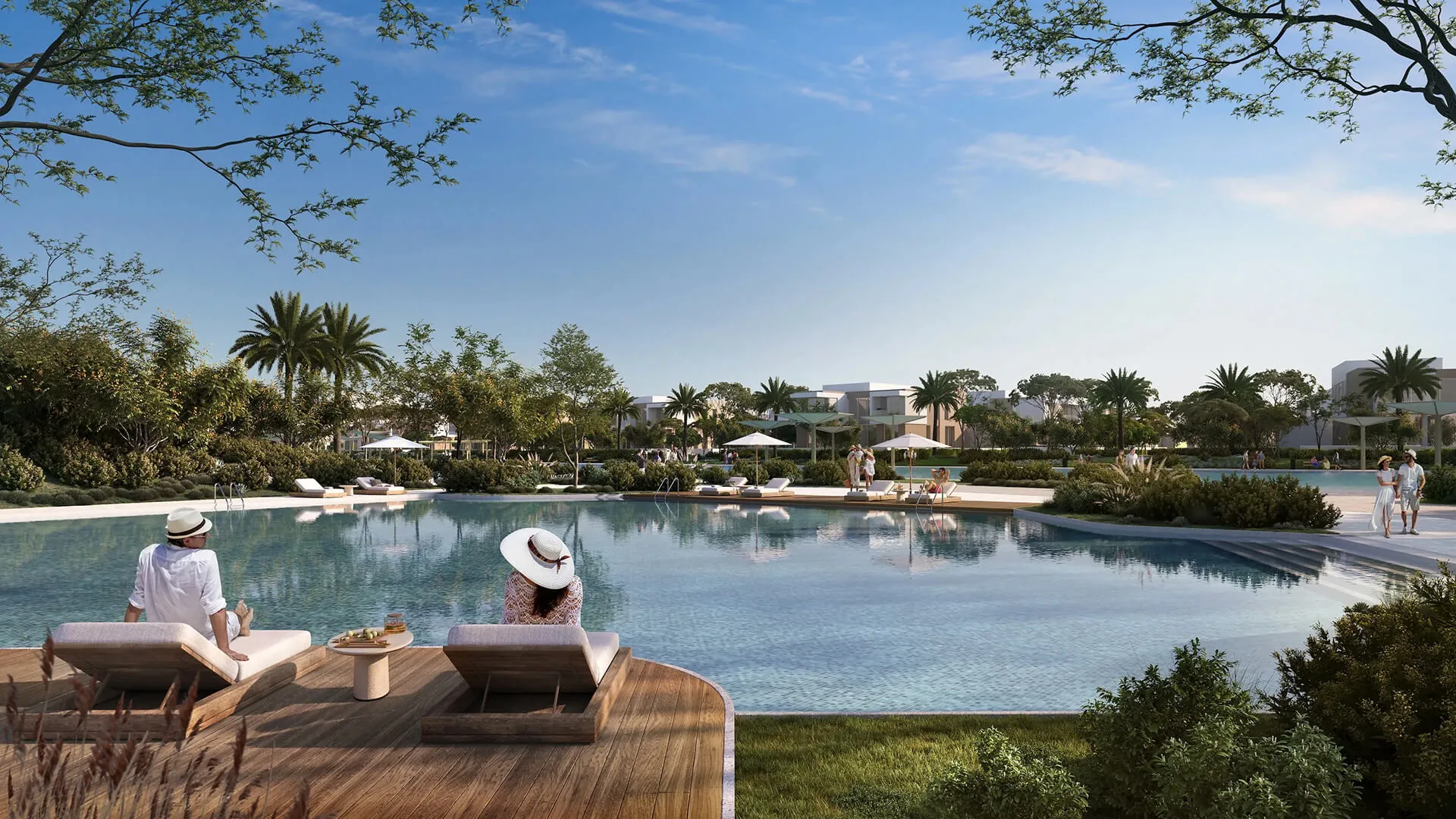 Community pools at Bayn by ORA