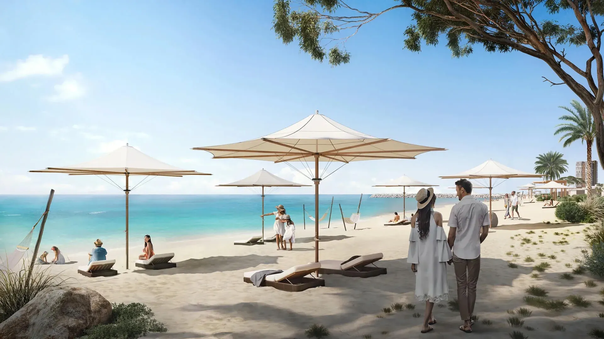 Crystal sandy beach at Bayn by ORA