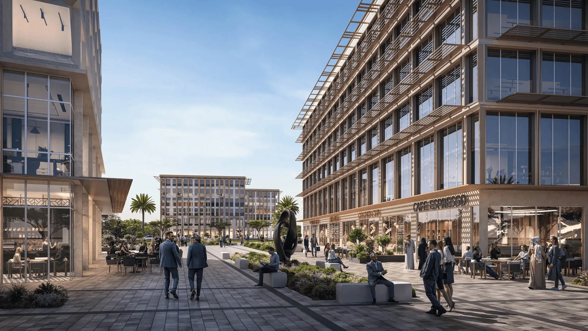 Commercial district at Bayn by ORA