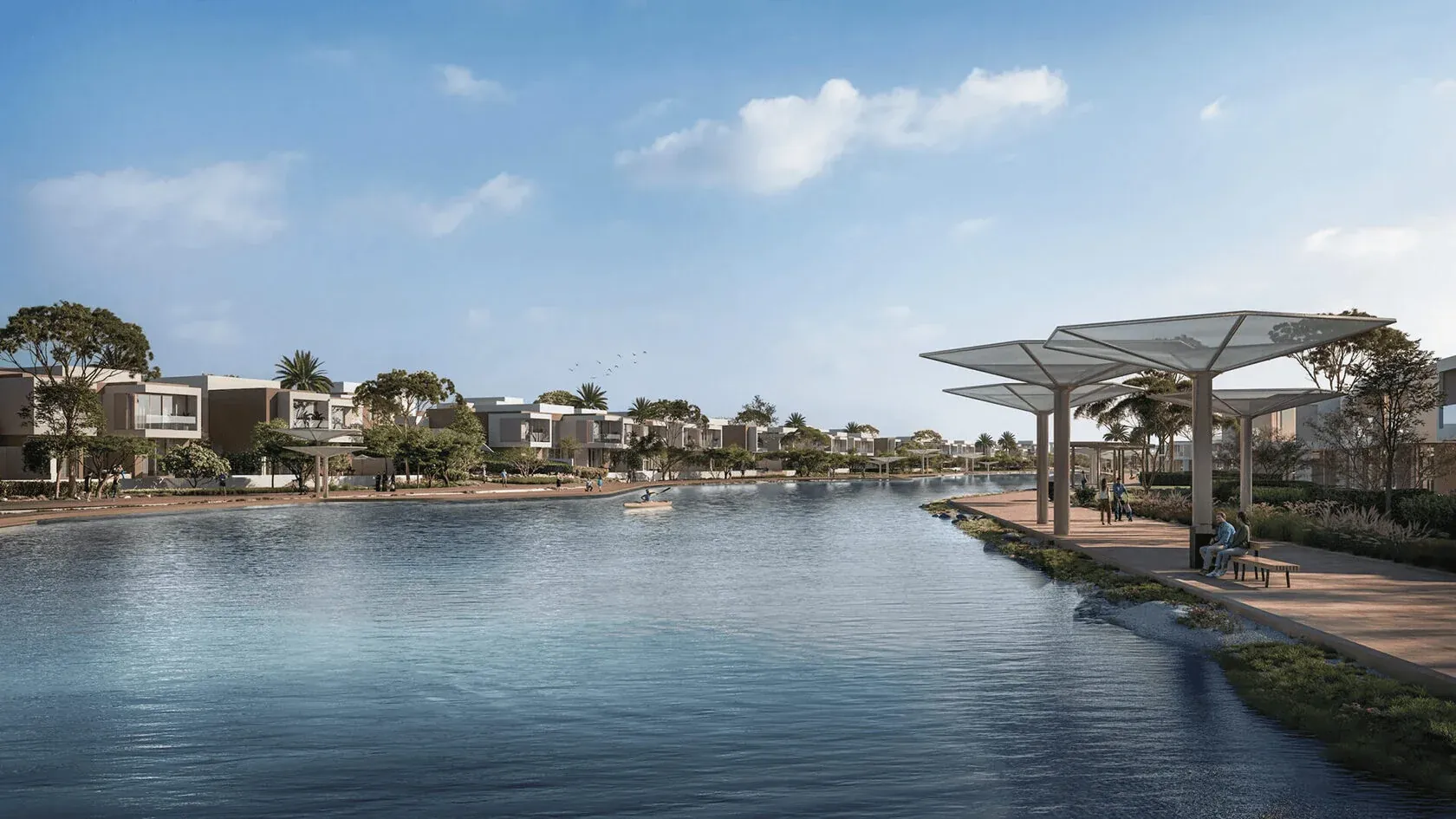 Swimmable lagoon at Bayn by ORA