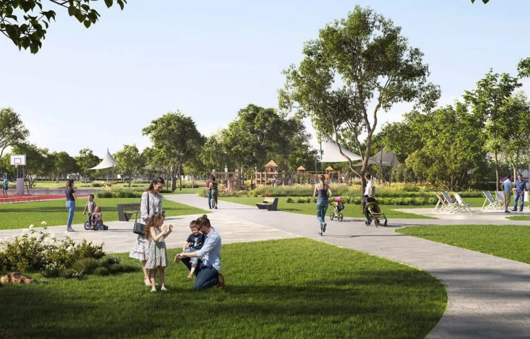 Central parks at Bayn by ORA
