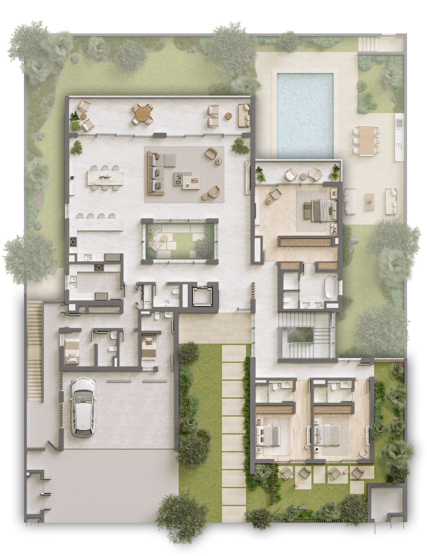 Sunward Views villa upper floor plan – Bayn by ORA